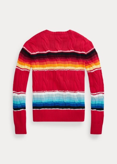 Women's Polo Ralph Lauren Striped Cable-Knit Sweater | 329401PKM